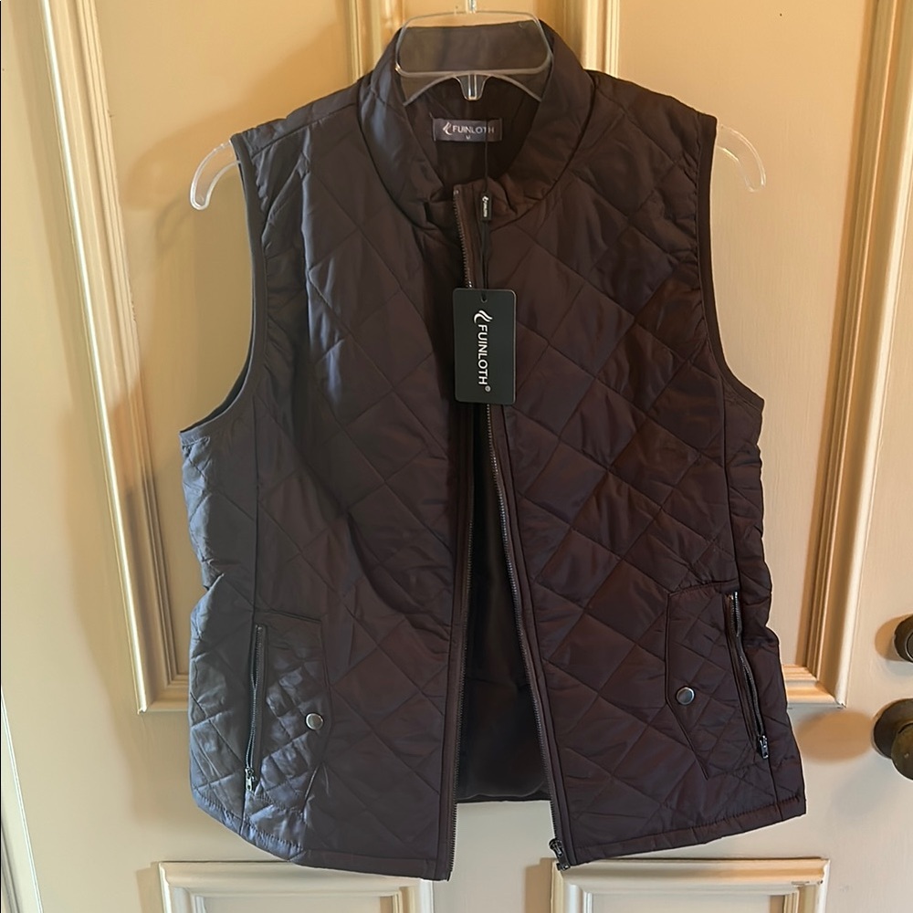 Amazon Women's Quilted Vest - Dark Brown